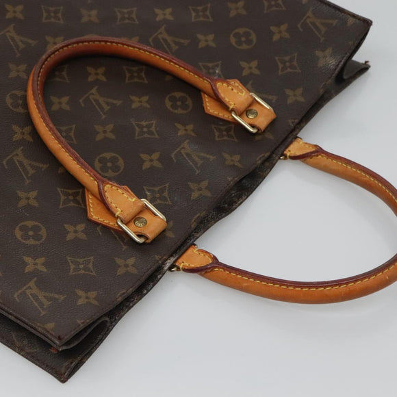 LOUIS VUITTON Monogram Sac Plat Hand Bag M51140 LV Auth BD570
