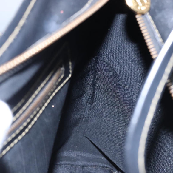 FENDI Pecan Canvas Tote Bag Brown Black Auth BD578