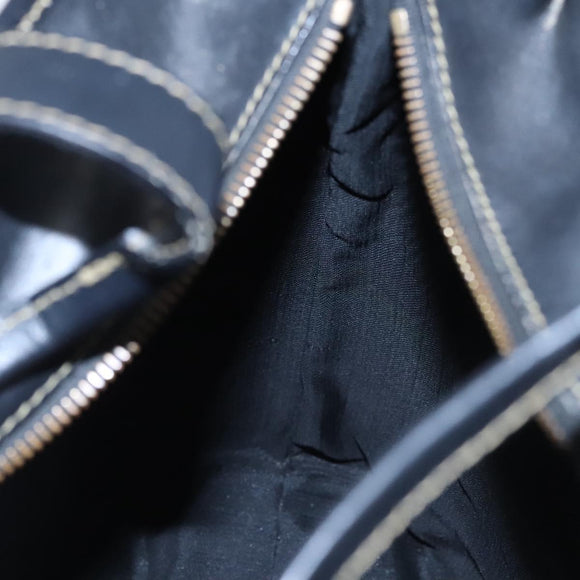 FENDI Pecan Canvas Tote Bag Brown Black Auth BD578