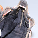 FENDI Pecan Canvas Backpack Brown Black gold Auth BD579-32