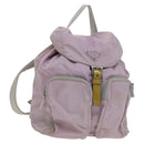 PRADA Backpack Nylon Pink Silver Auth BD597-1