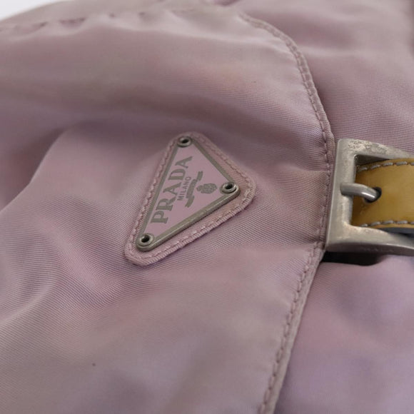 PRADA Backpack Nylon Pink Silver Auth BD597