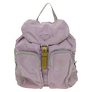 PRADA Backpack Nylon Pink Silver Auth BD597-13