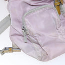 PRADA Backpack Nylon Pink Silver Auth BD597-26