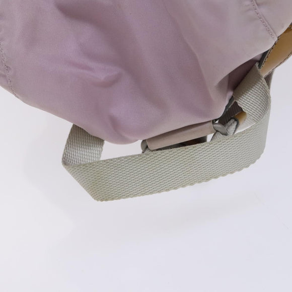 PRADA Backpack Nylon Pink Silver Auth BD597