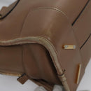 LOEWE Anagram Americana 28 Hand Bag Leather Brown Auth BD605-15