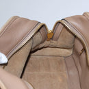 LOEWE Anagram Americana 28 Hand Bag Leather Brown Auth BD605-19