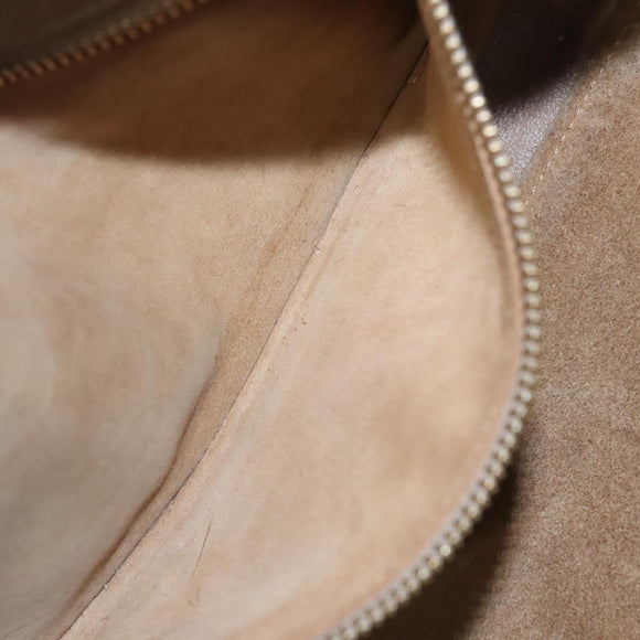 LOEWE Anagram Americana 28 Hand Bag Leather Brown Auth BD605