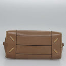 LOEWE Anagram Americana 28 Hand Bag Leather Brown Auth BD605-5