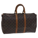 LOUIS VUITTON Monogram Keepall Bandouliere 45 Boston Bag M41418 LV Auth BD616-1