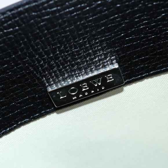 LOEWE Hand Bag Leather Black Auth BD620