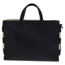 LOEWE Hand Bag Leather Black Auth BD620-13