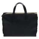 LOEWE Hand Bag Leather Black Auth BD620-2