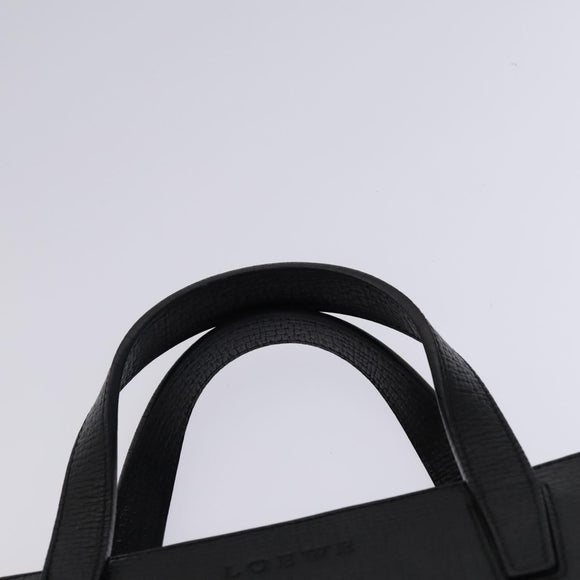 LOEWE Hand Bag Leather Black Auth BD620