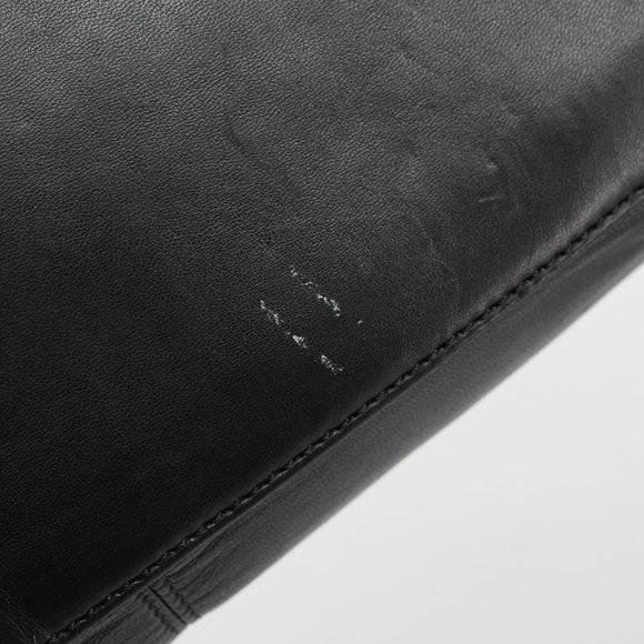 LOEWE Anagram Tote Bag Leather Black Gold Auth BD622