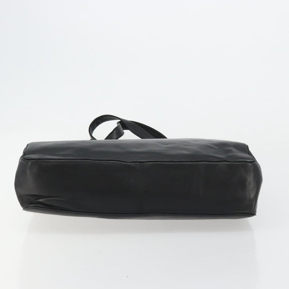 LOEWE Anagram Tote Bag Leather Black Gold Auth BD622