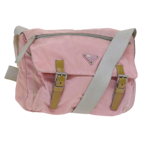 PRADA Shoulder Bag Nylon Pink Auth BD628