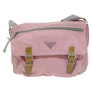 PRADA Shoulder Bag Nylon Pink Auth BD628-2
