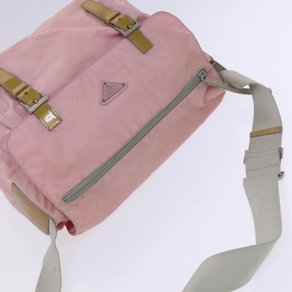 PRADA Shoulder Bag Nylon Pink Auth BD628