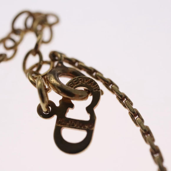 Christian Dior Necklace metal Gold Tone Auth BD647