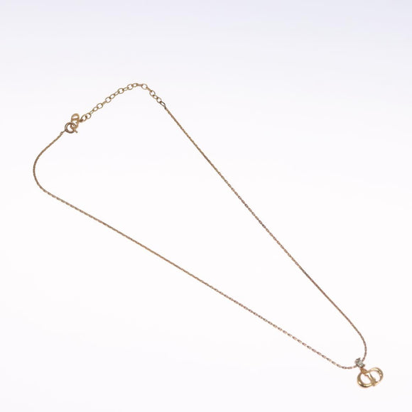 Christian Dior Necklace metal Gold Tone Auth BD647