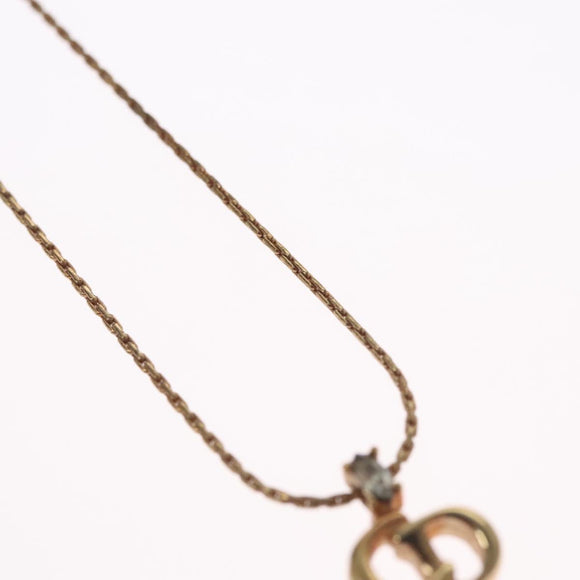 Christian Dior Necklace metal Gold Tone Auth BD647