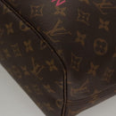 LOUIS VUITTON Monogram V Line Neverfull MM Tote Bag Pink LV Auth BD681A-16