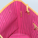 LOUIS VUITTON Monogram V Line Neverfull MM Tote Bag Pink LV Auth BD681A-24
