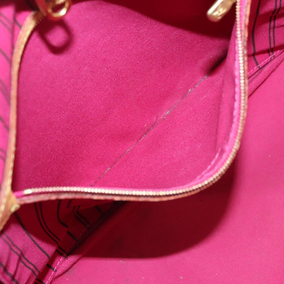 LOUIS VUITTON Monogram V Line Neverfull MM Tote Bag Pink LV Auth BD681A