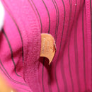 LOUIS VUITTON Monogram V Line Neverfull MM Tote Bag Pink LV Auth BD681A-27