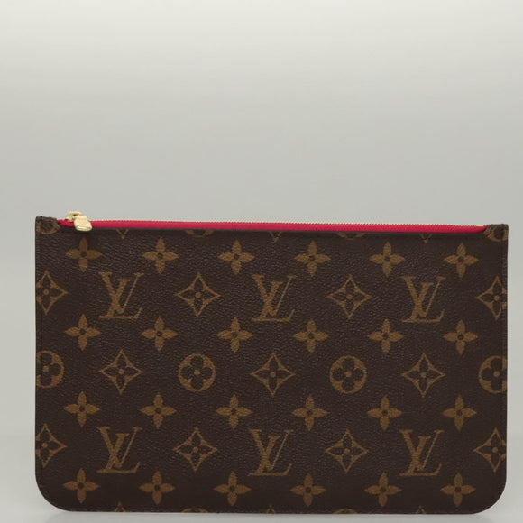 LOUIS VUITTON Monogram V Line Neverfull MM Tote Bag Pink LV Auth BD681A