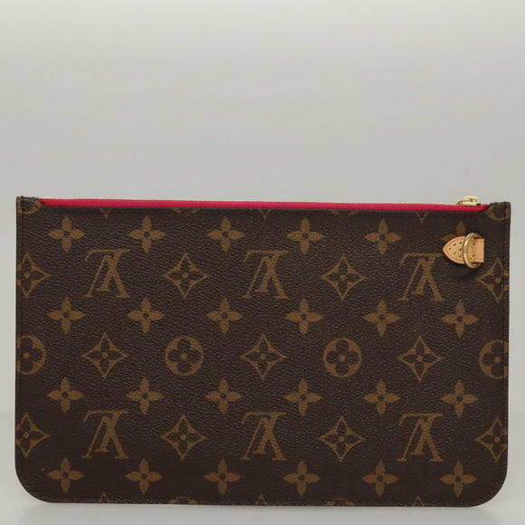 LOUIS VUITTON Monogram V Line Neverfull MM Tote Bag Pink LV Auth BD681A