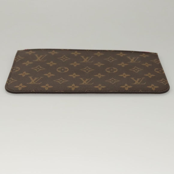 LOUIS VUITTON Monogram V Line Neverfull MM Tote Bag Pink LV Auth BD681A