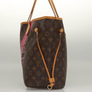 LOUIS VUITTON Monogram V Line Neverfull MM Tote Bag Pink LV Auth BD681A-3