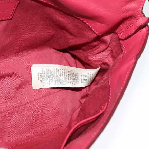 BURBERRY Nova Check Shoulder Bag PVC Leather Beige Pink Auth BD685