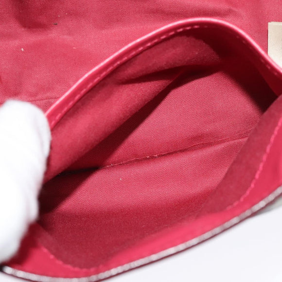 BURBERRY Nova Check Shoulder Bag PVC Leather Beige Pink Auth BD685