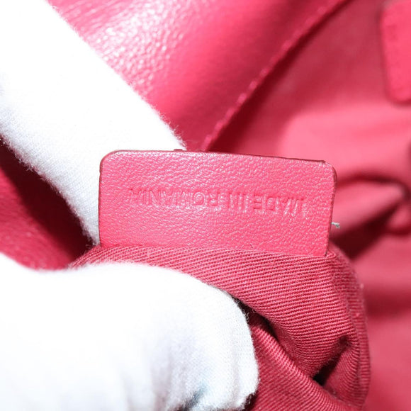 BURBERRY Nova Check Shoulder Bag PVC Leather Beige Pink Auth BD685