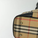 Burberrys Nova Check Tote Bag Canvas Beige Gold Auth BD686-9
