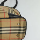 Burberrys Nova Check Tote Bag Canvas Beige Gold Auth BD686-14