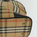 Burberrys Nova Check Tote Bag Canvas Beige Gold Auth BD686-16