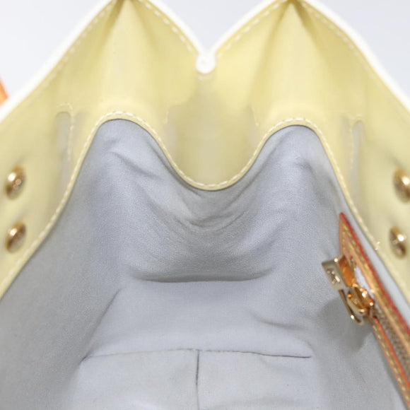 LOUIS VUITTON Monogram Vernis Reade PM Hand Bag Perle M91336 LV Auth BD693