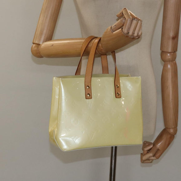LOUIS VUITTON Monogram Vernis Reade PM Hand Bag Perle M91336 LV Auth BD693