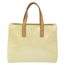 LOUIS VUITTON Monogram Vernis Reade PM Hand Bag Perle M91336 LV Auth BD693-2