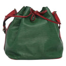 LOUIS VUITTON Epi Petit Noe Shoulder Bag Bicolor Green Red M44147 LV Auth BD723-1