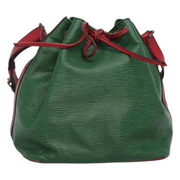 LOUIS VUITTON Epi Petit Noe Shoulder Bag Bicolor Green Red M44147 LV Auth BD723