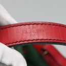 LOUIS VUITTON Epi Petit Noe Shoulder Bag Bicolor Green Red M44147 LV Auth BD723-9