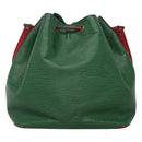 LOUIS VUITTON Epi Petit Noe Shoulder Bag Bicolor Green Red M44147 LV Auth BD723-2