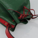 LOUIS VUITTON Epi Petit Noe Shoulder Bag Bicolor Green Red M44147 LV Auth BD723-6