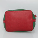 LOUIS VUITTON Epi Petit Noe Shoulder Bag Bicolor Green Red M44147 LV Auth BD723-5