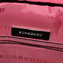 BURBERRY Nova Check Hand Bag Nylon Beige Silver Auth BD724-11
